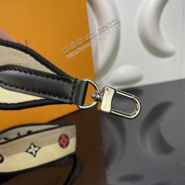 LOUIS VUITTON專櫃新款肩帶 路易威登品牌標識織紋花卉兩面肩帶 LV字母拼接肩帶 J02505  ydh4099